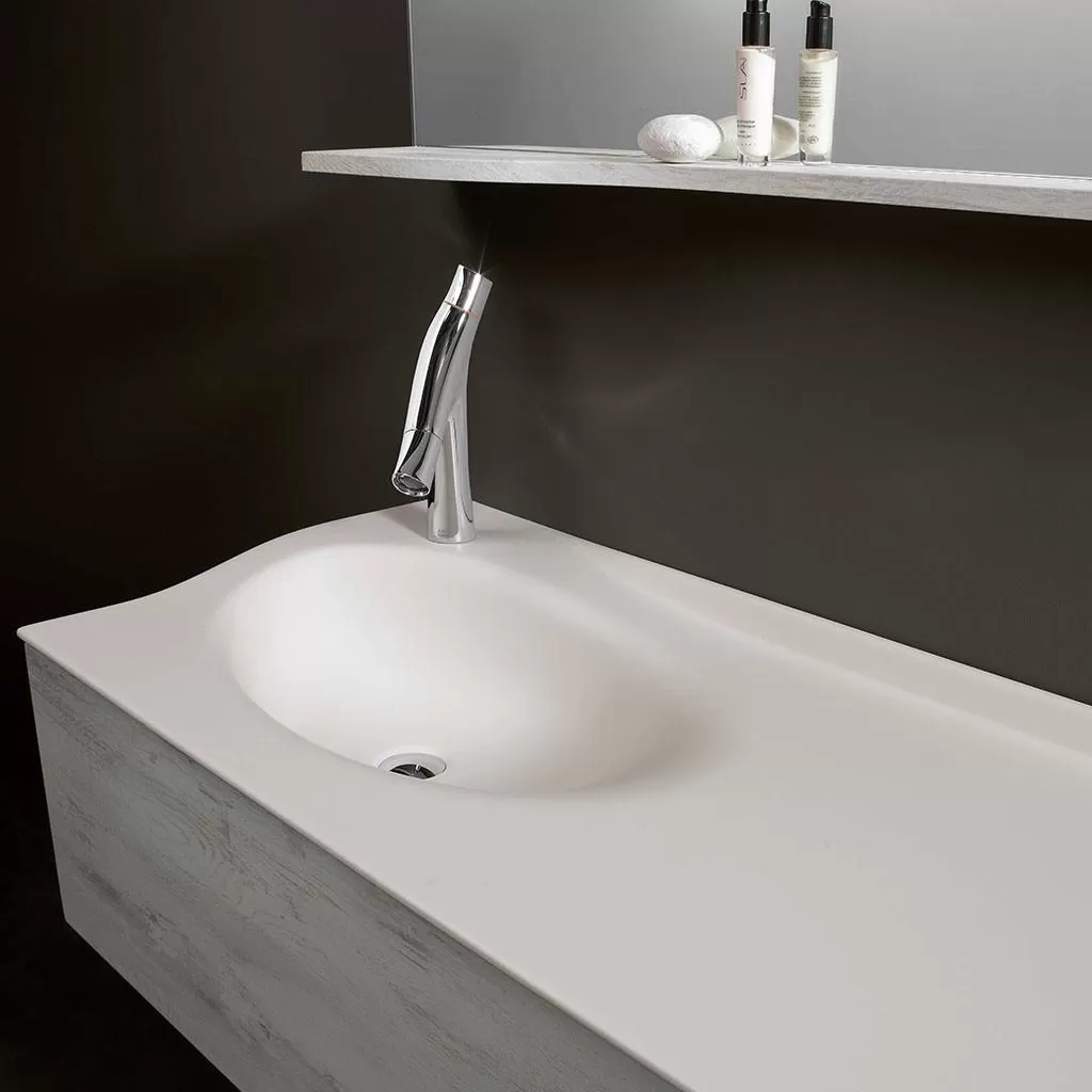  Joya - Meuble vasque à gauche 1 tiroir sans poignée - JOYA12028GPU