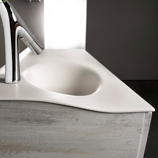  Joya - Meuble vasque à gauche 1 tiroir sans poignée - JOYA12028GPU