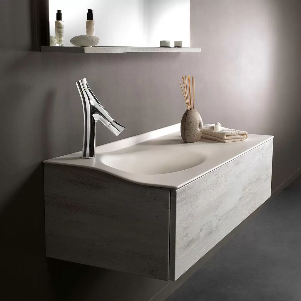  Joya - Meuble vasque à gauche 1 tiroir sans poignée - JOYA12028GPU