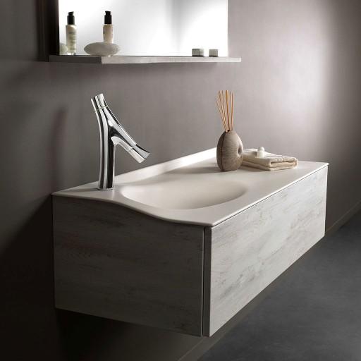  Joya - Meuble vasque à gauche 1 tiroir sans poignée - JOYA12028GPU