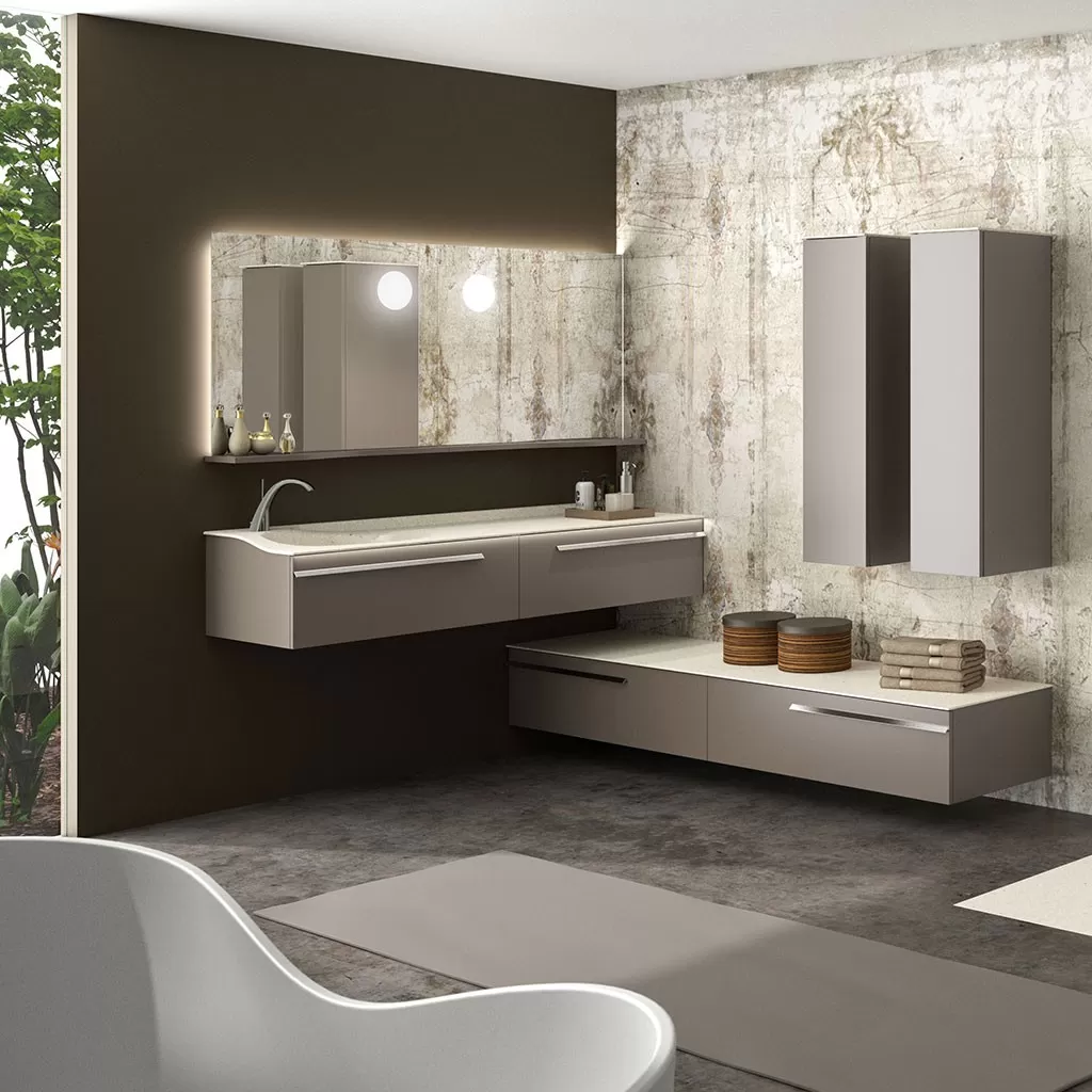  Joya - Meuble vasque à gauche 2 tiroirs - JOYA16128G