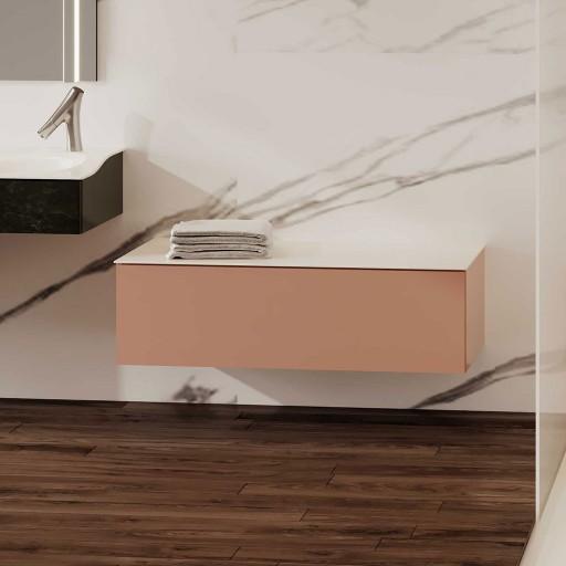  Joya - Rangement suspendu 1 tiroir sans poignée avec tablette SMO - JOYABT12028GPU