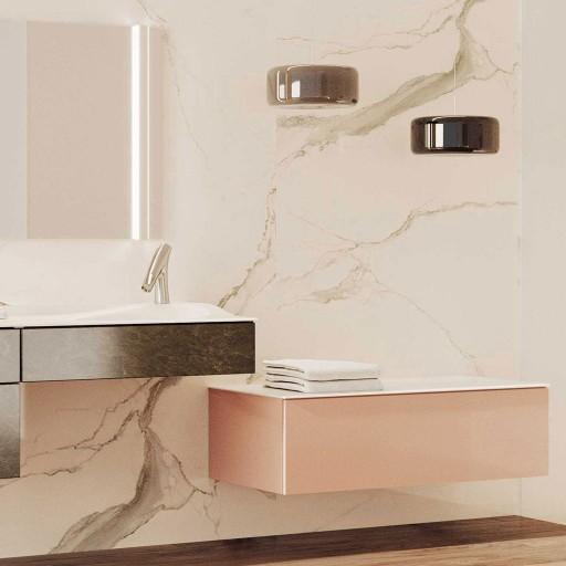  Joya - Rangement suspendu 1 tiroir sans poignée avec tablette SMO - JOYABT12028DPU