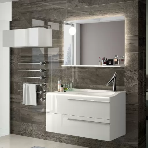  Joya - Miroir avec tablette à droite et éclairage LED - JOYAMITAB105D