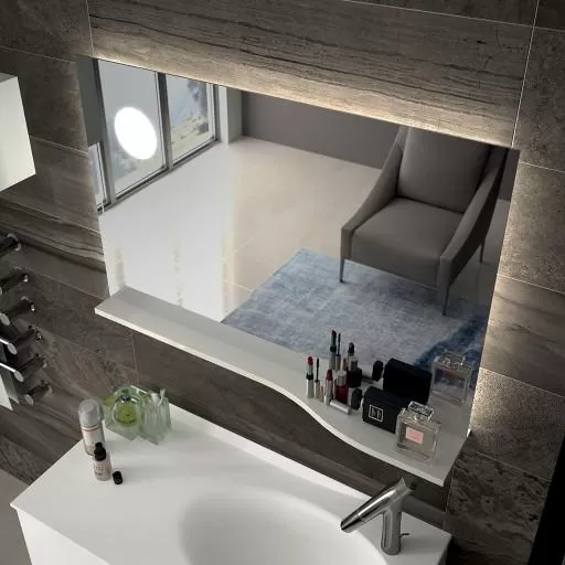  Joya - Miroir avec tablette à droite et éclairage LED - JOYAMITAB120D