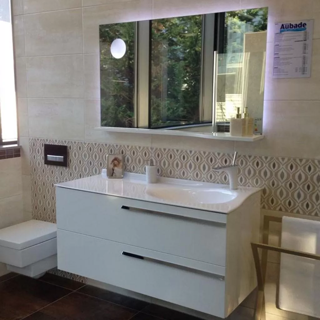  Joya - Miroir avec tablette à droite et éclairage LED - JOYAMITAB120D