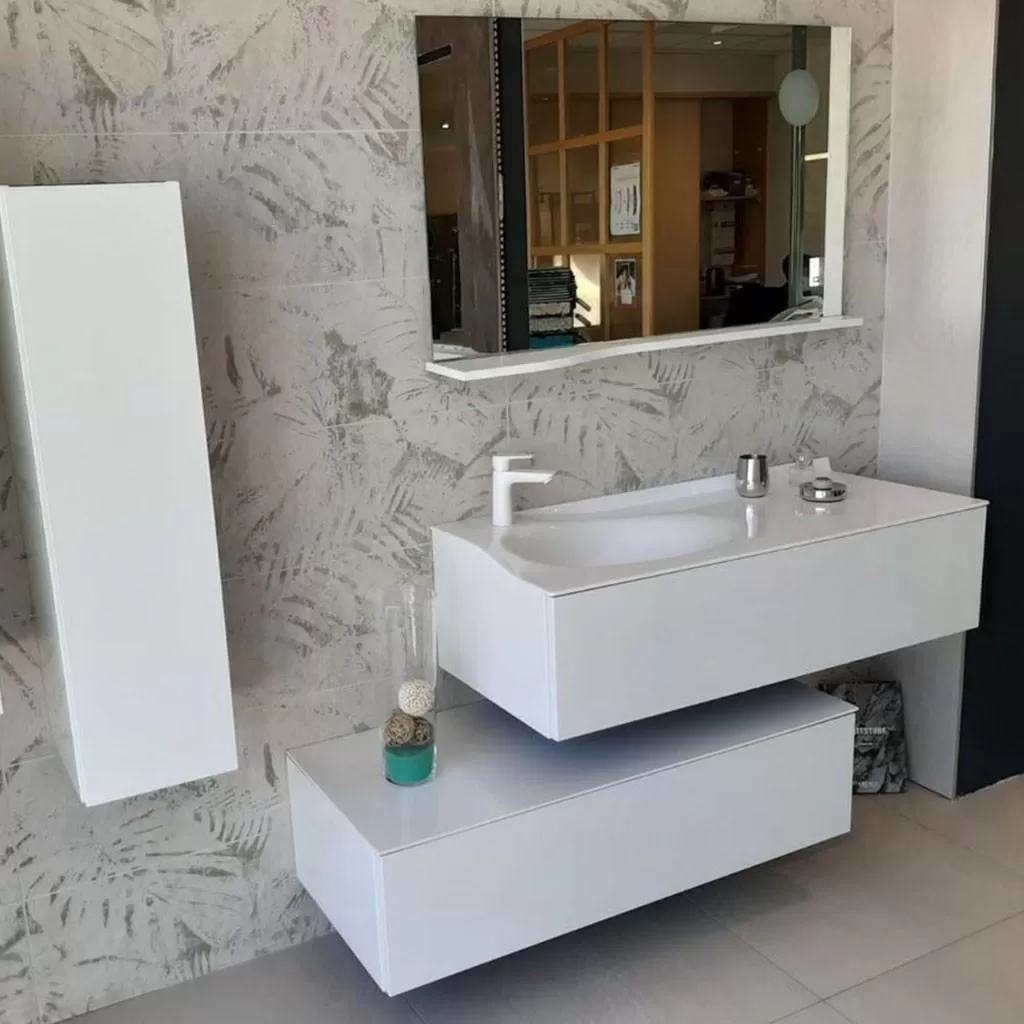  Joya - Miroir avec tablette à droite et éclairage LED - JOYAMITAB120D