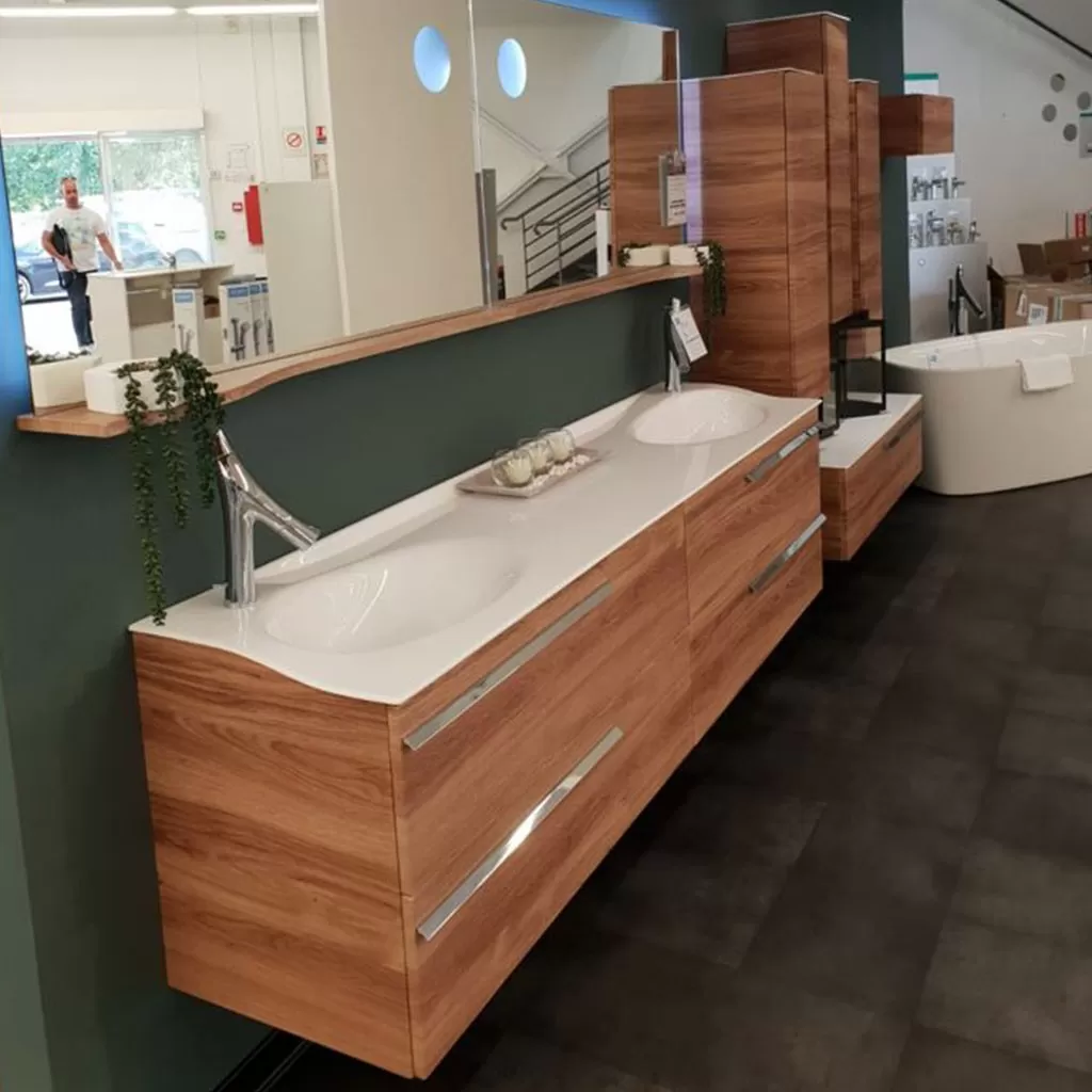  Joya - Miroir avec tablette à droite et éclairage LED - JOYAMITAB120D