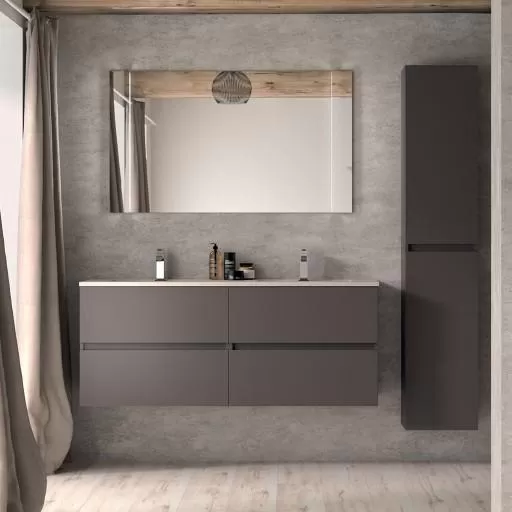  Ketty - Meuble double vasque 4 tiroirs - KETT140