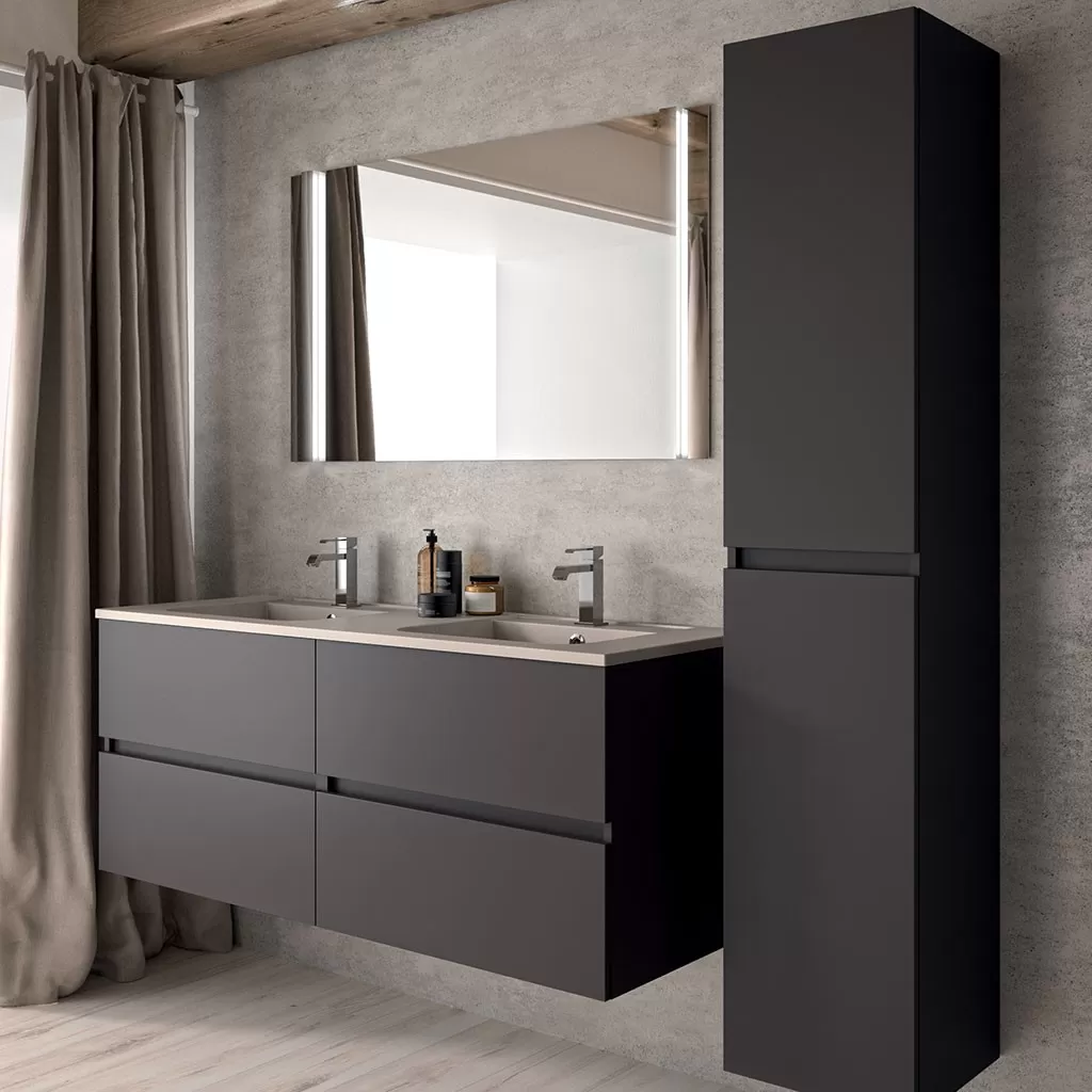  Ketty - Meuble double vasque 4 tiroirs - KETT140