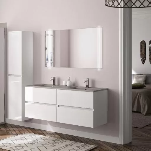  Ketty - Meuble double vasque 4 tiroirs - KETT140