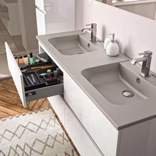  Ketty - Meuble double vasque 4 tiroirs - KETT140