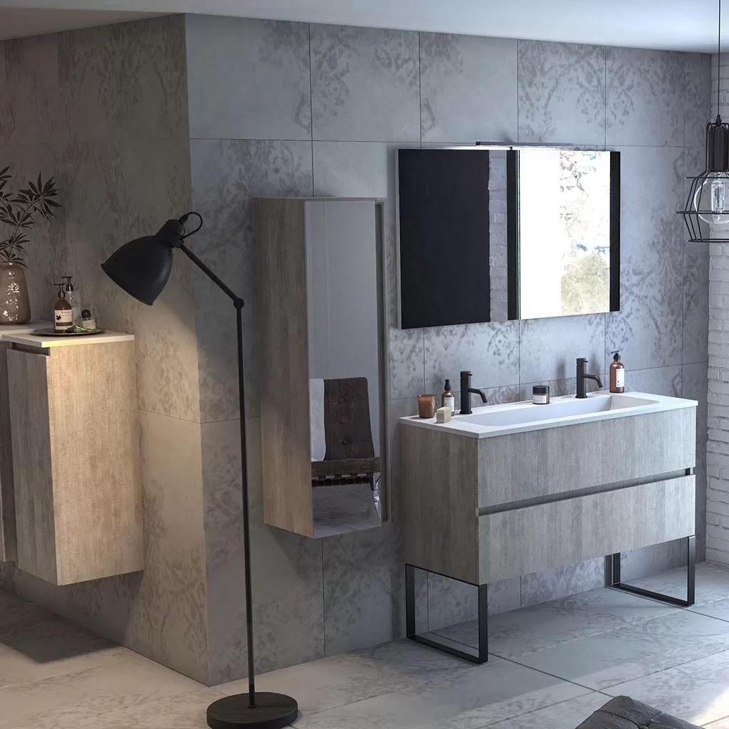  Ketty - Colonne 1 porte miroir double face - KETTCOLMID