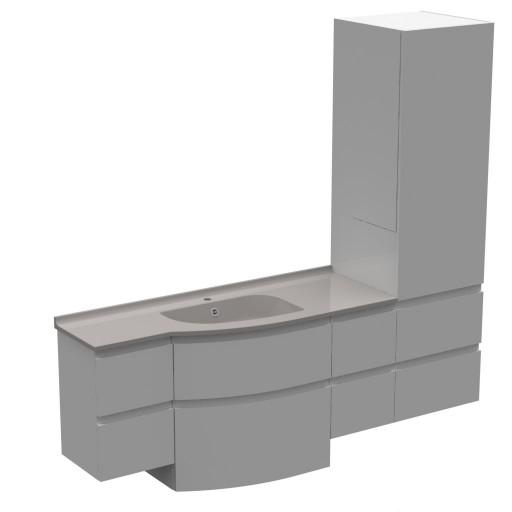  Aviso - Meuble vasque 6 tiroirs 1 colonne - AVI190G