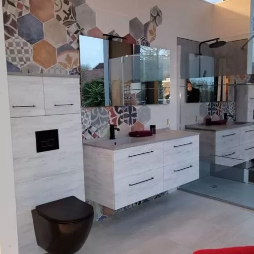  Strada+ - Meuble vasque à gauche 4 tiroirs - STP1404TG