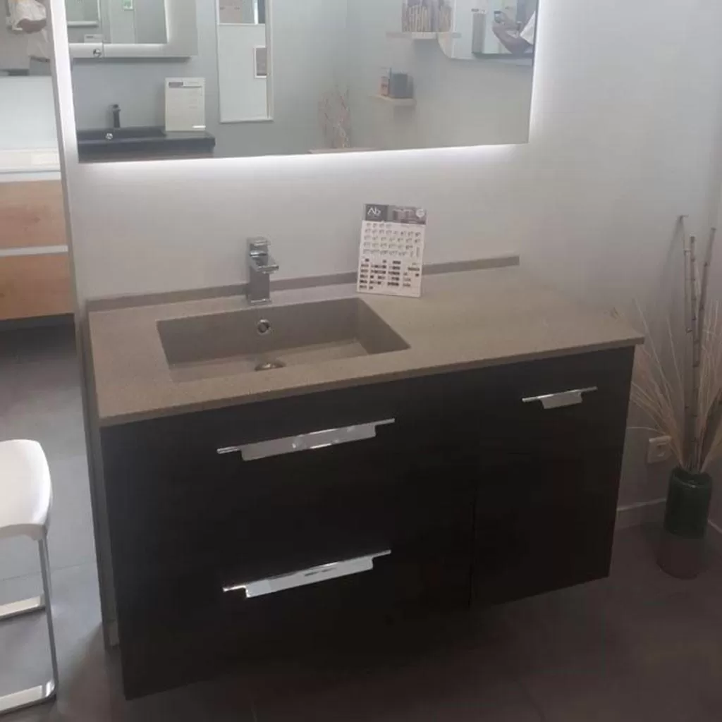  Strada+ - Meuble vasque à gauche 2 tiroirs 1 porte - STP105TPG