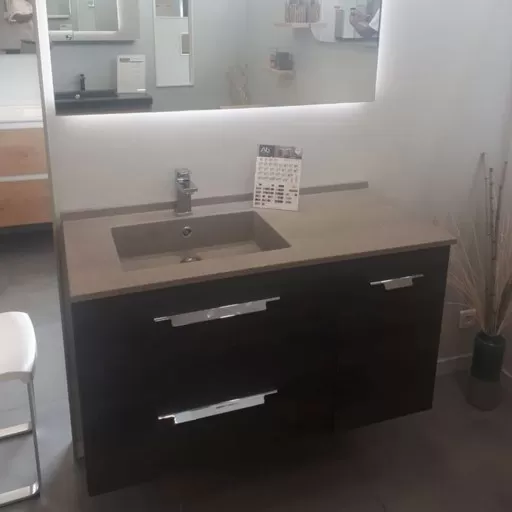  Strada+ - Meuble vasque à gauche 2 tiroirs 1 porte - STP105TPG