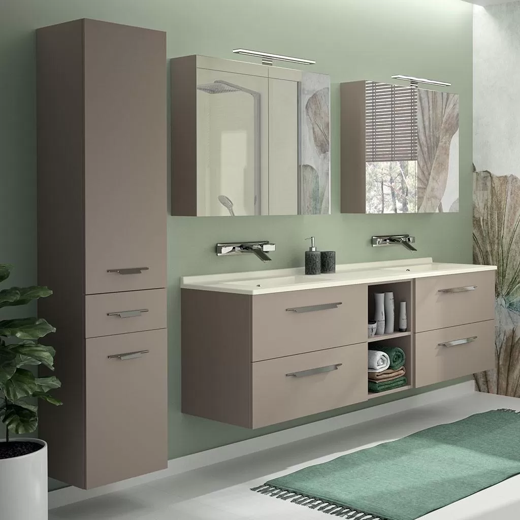  Strada+ - Meuble double vasque 4 tiroirs 2 niches - STP1752VN