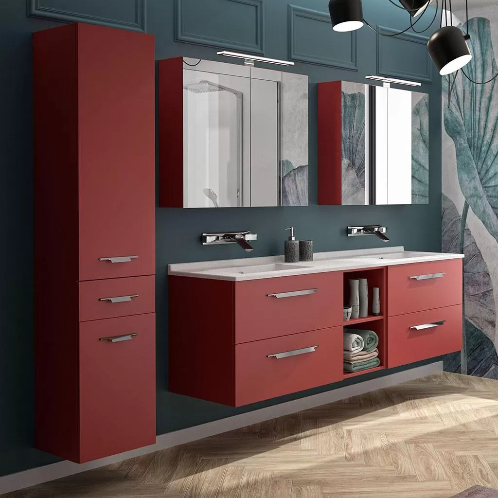  Strada+ - Meuble double vasque 4 tiroirs 2 niches - STP1752VN