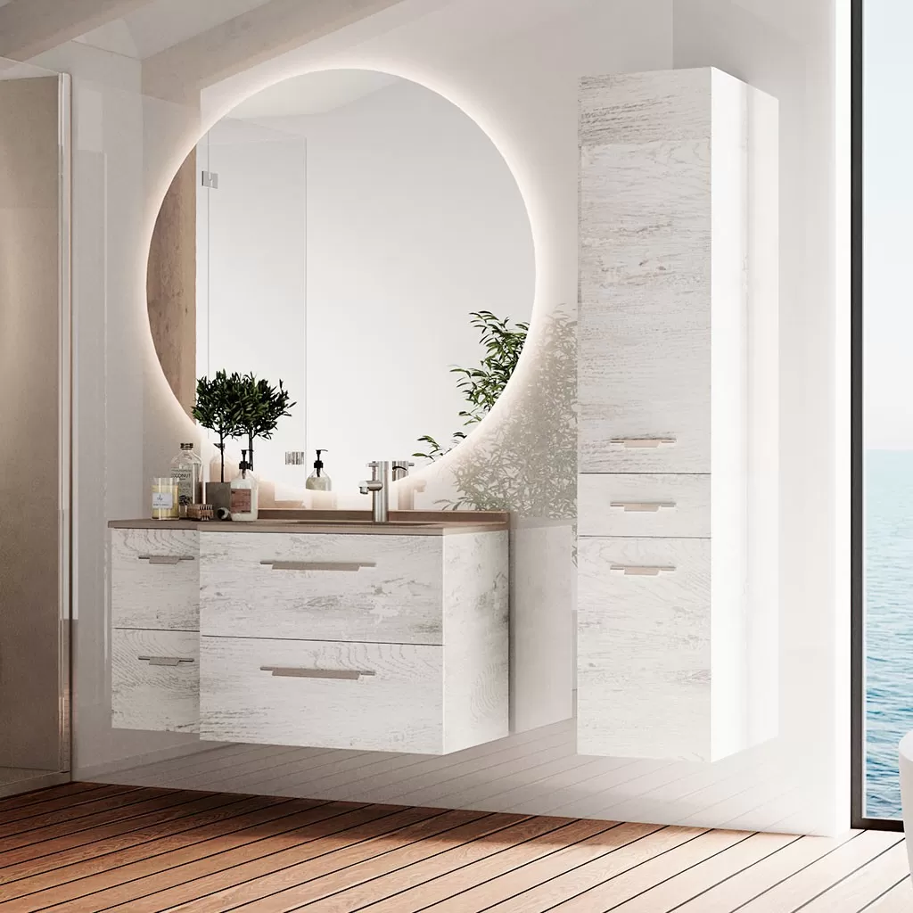  Strada+ - Meuble vasque à droite 4 tiroirs - STP105TDECD