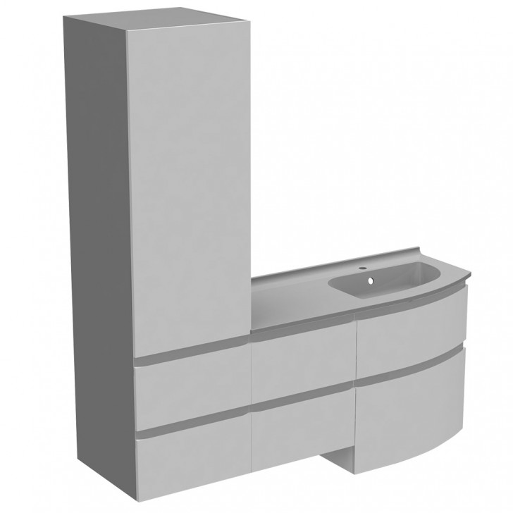 Aviso - Meuble vasque 4 tiroirs 1 colonne - AVI17050D