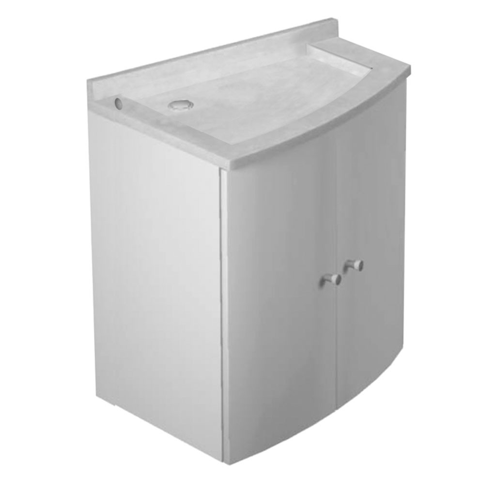 Lave mains d'angle 2 portes