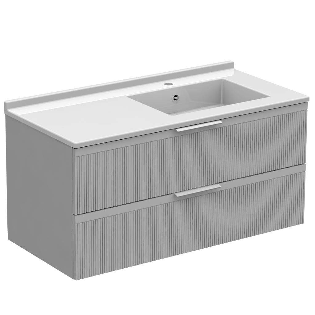 Meuble vasque à droite 2 tiroirs