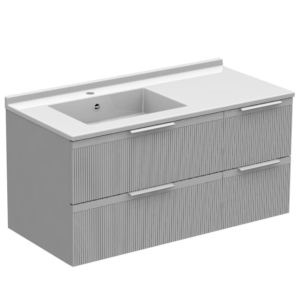 Meuble vasque à gauche 4 tiroirs