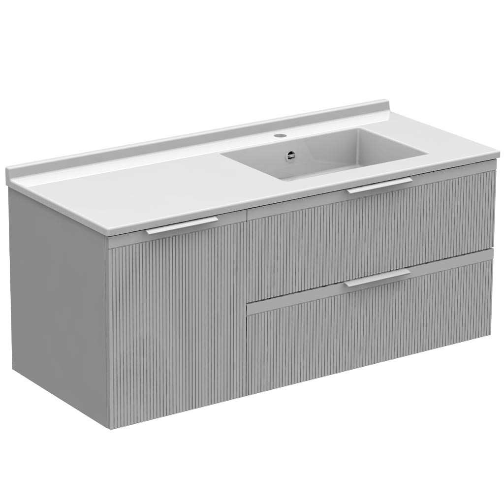 Meuble vasque à droite 1 porte 2 tiroirs