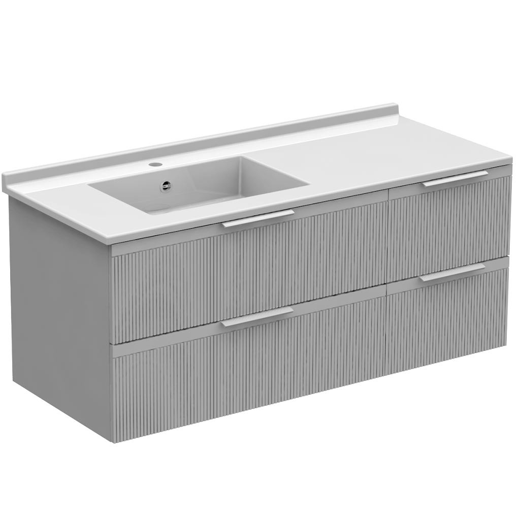 Meuble vasque à gauche 4 tiroirs