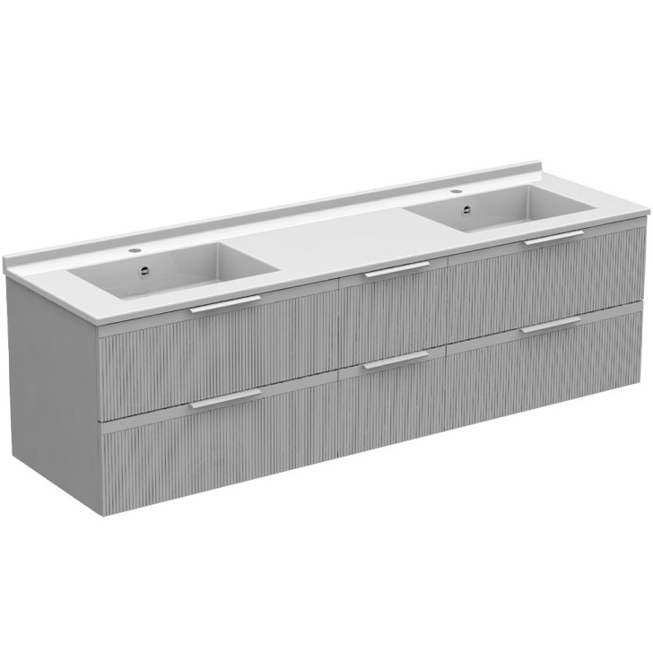 Meuble double vasque 6 tiroirs