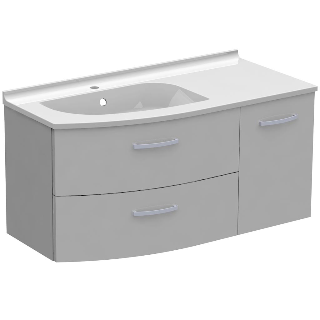 Meuble galbé vasque à gauche 2...