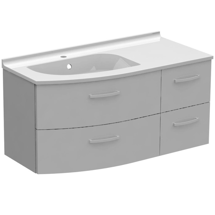 Meuble galbé vasque à...