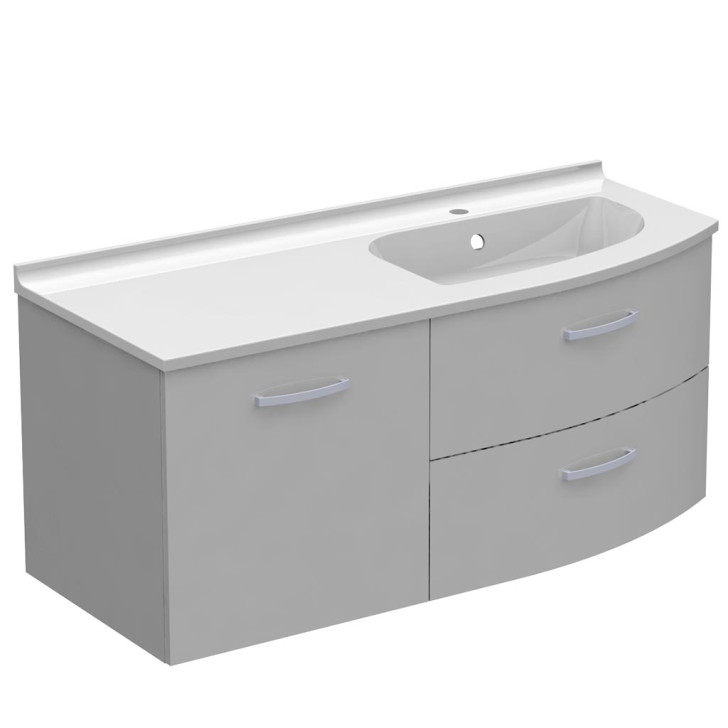 Meuble galbé vasque à...