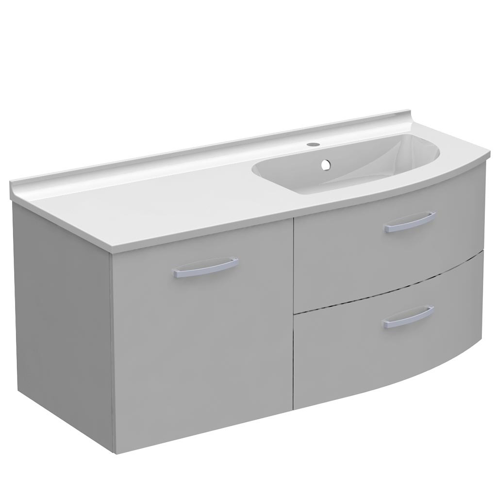 Meuble galbé vasque à droite 2...