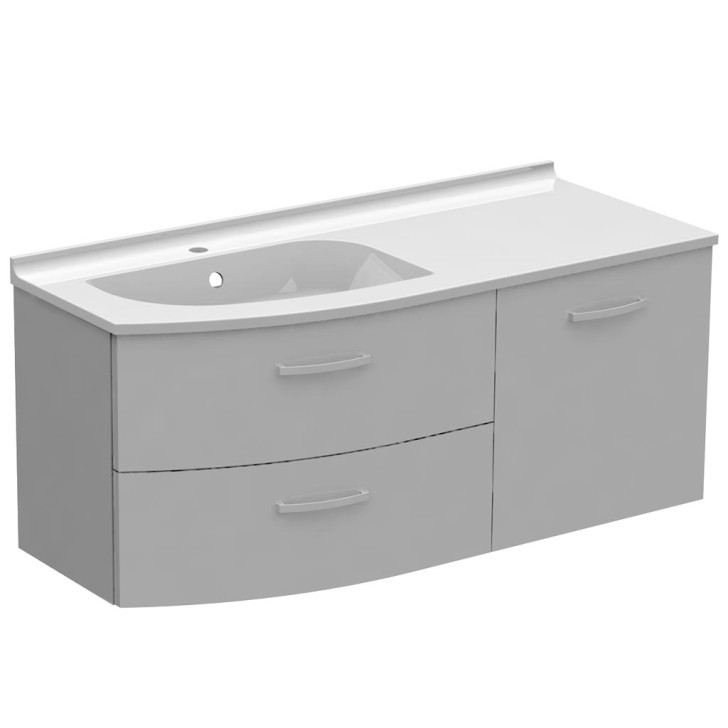 Meuble galbé vasque à...