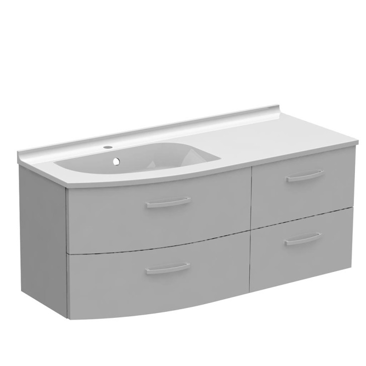 Meuble galbé vasque à...