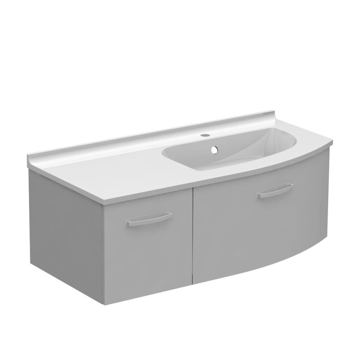 Meuble galbé vasque à...