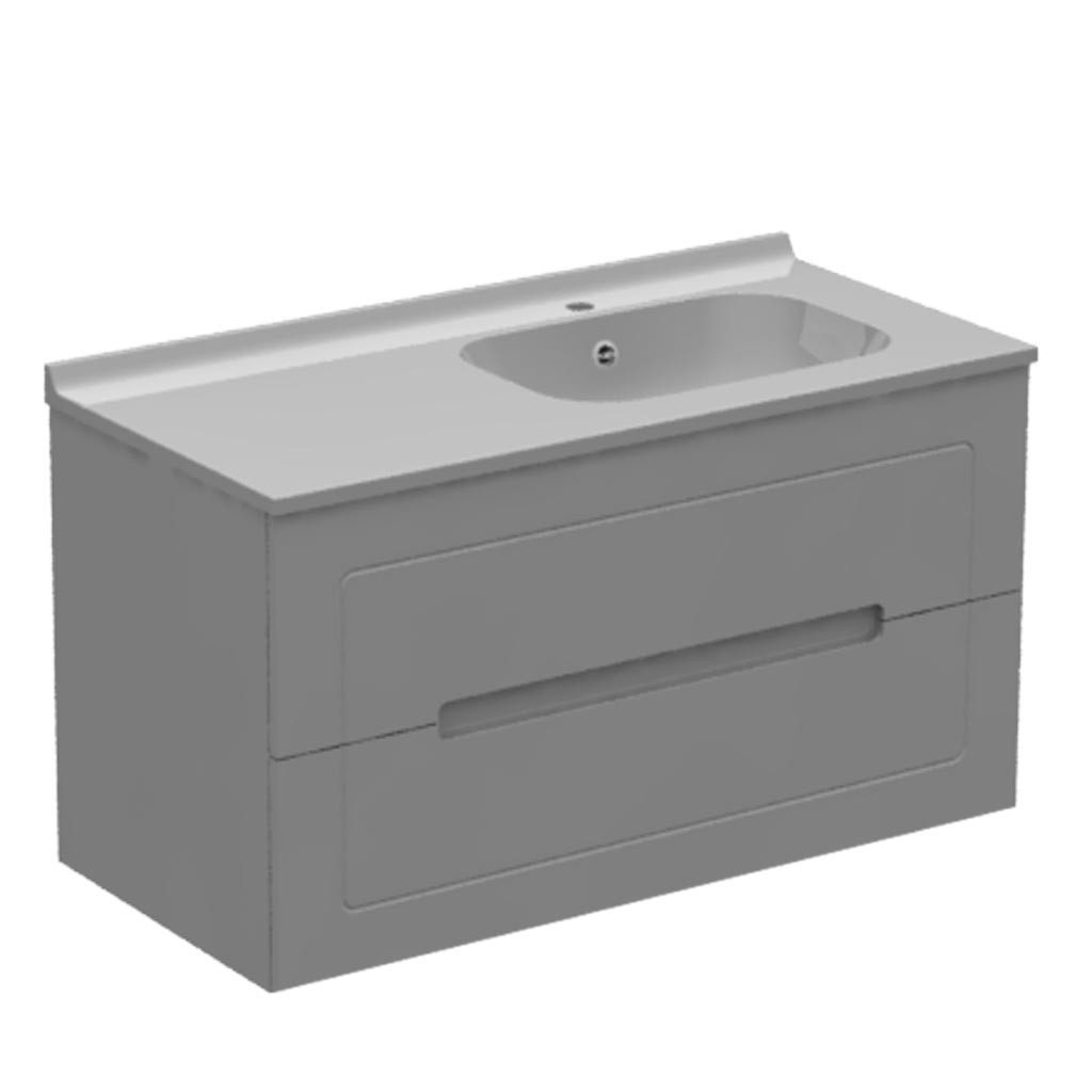 Meuble vasque à droite 2 tiroirs