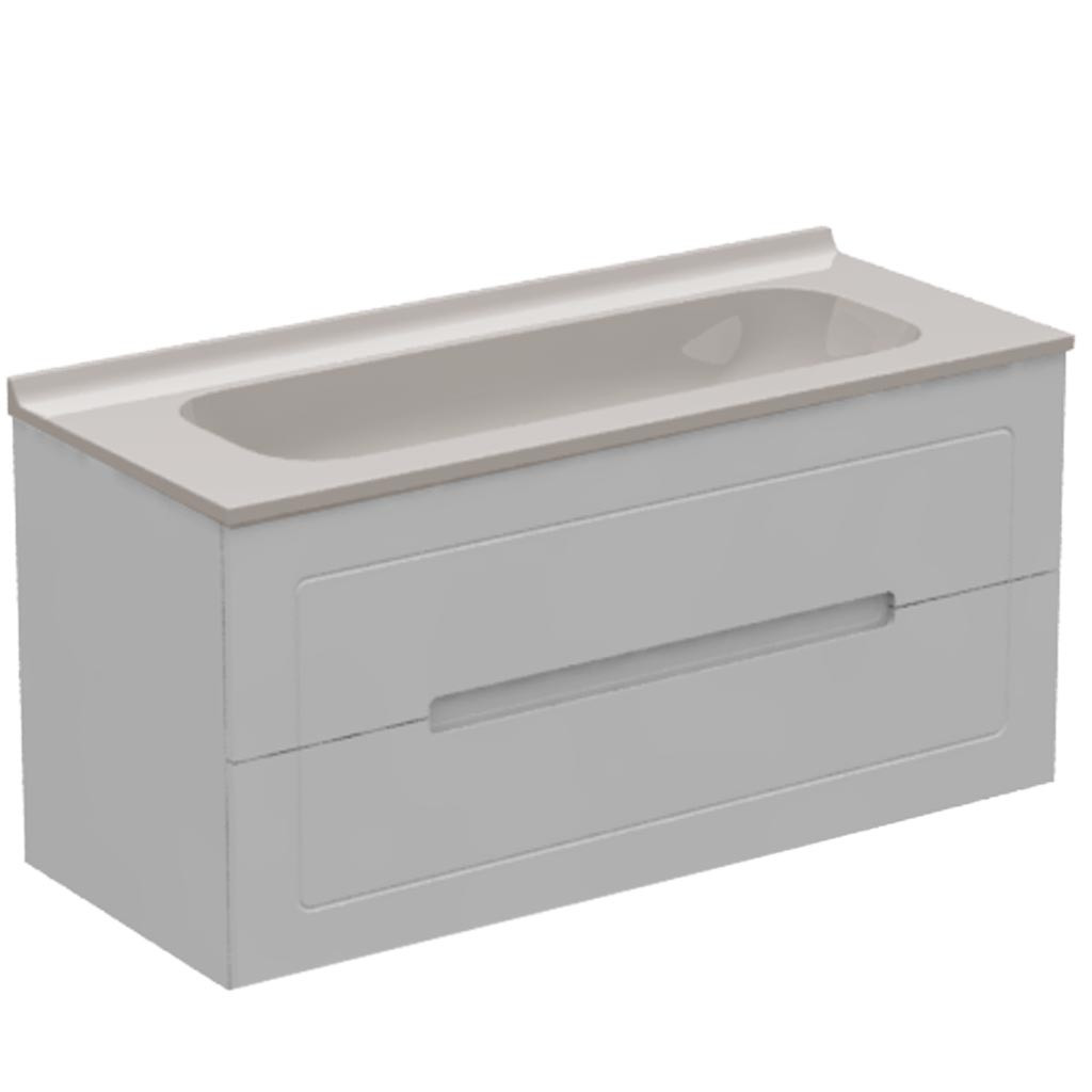 Meuble vasque longue 2 tiroirs