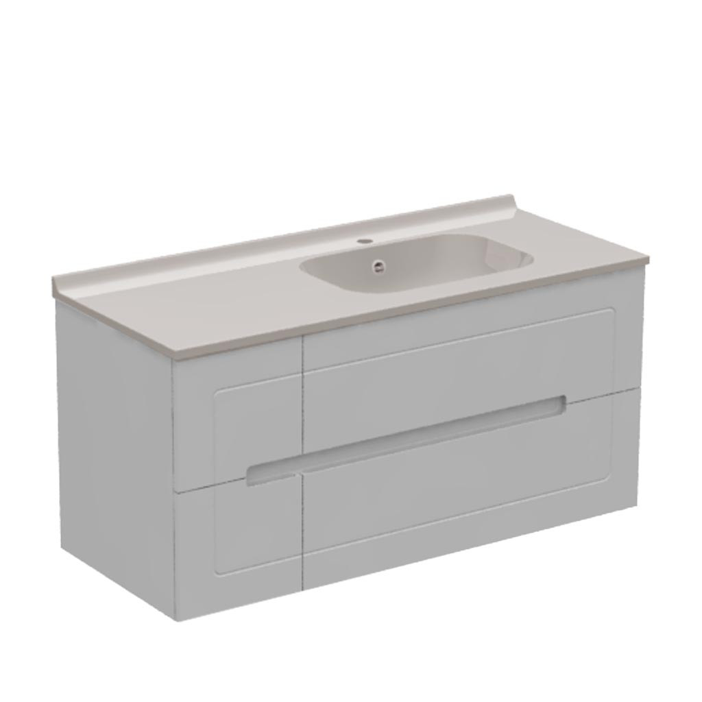 Meuble vasque à droite 4 tiroirs