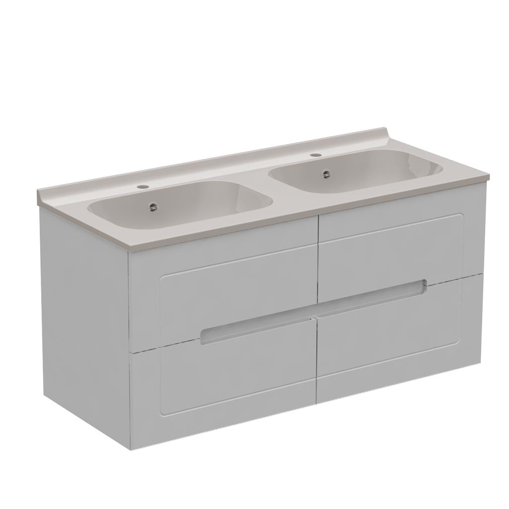 Meuble double vasque 4 tiroirs