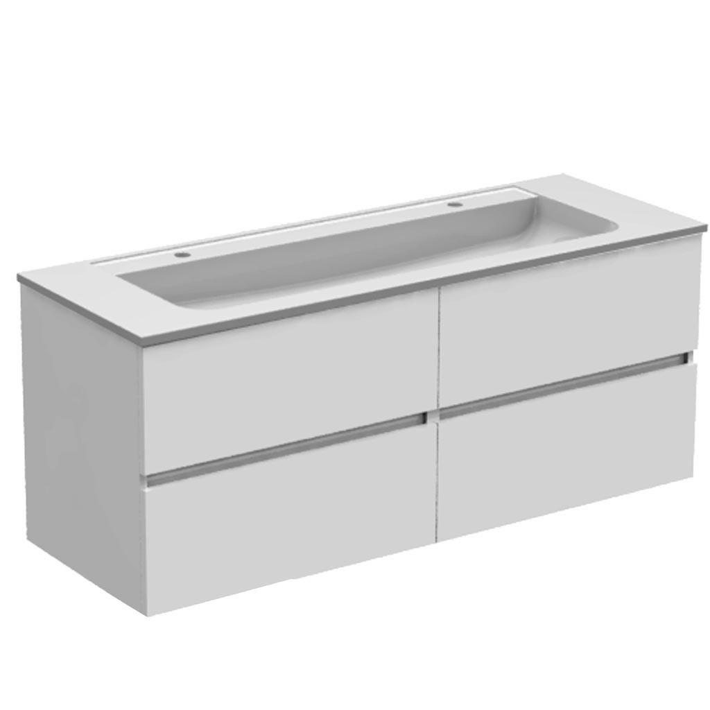 Meuble vasque longue 4 tiroirs