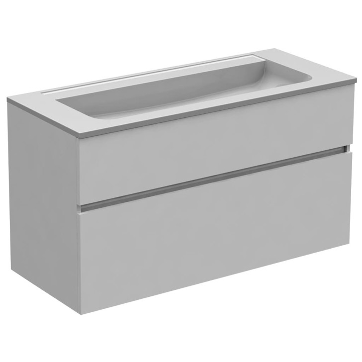 KETTY DUO - Meuble vasque longue 2 tiroirs - DUO120VL