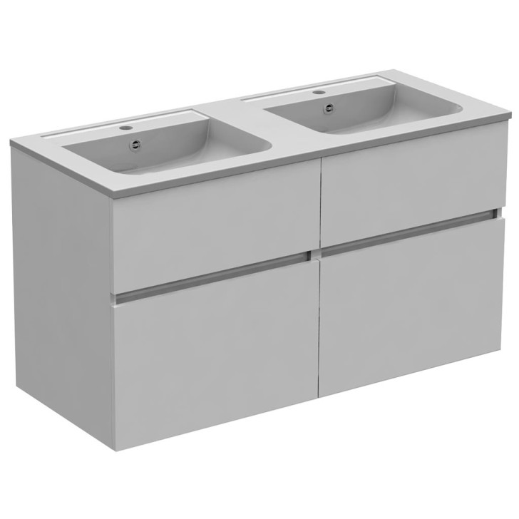 KETTY DUO - Meuble double vasques 4 tiroirs - DUO1204T2V