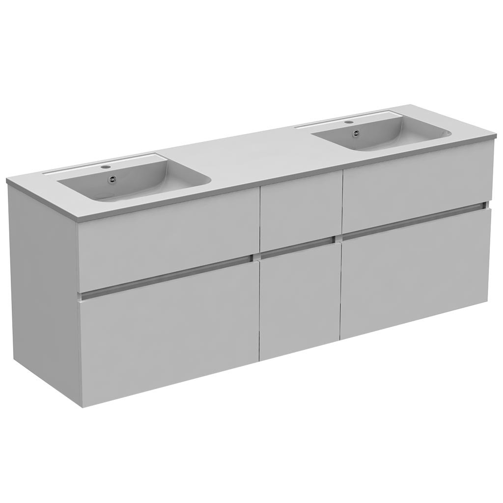 KETTY DUO - Meuble double vasques 6 tiroirs - DUO170