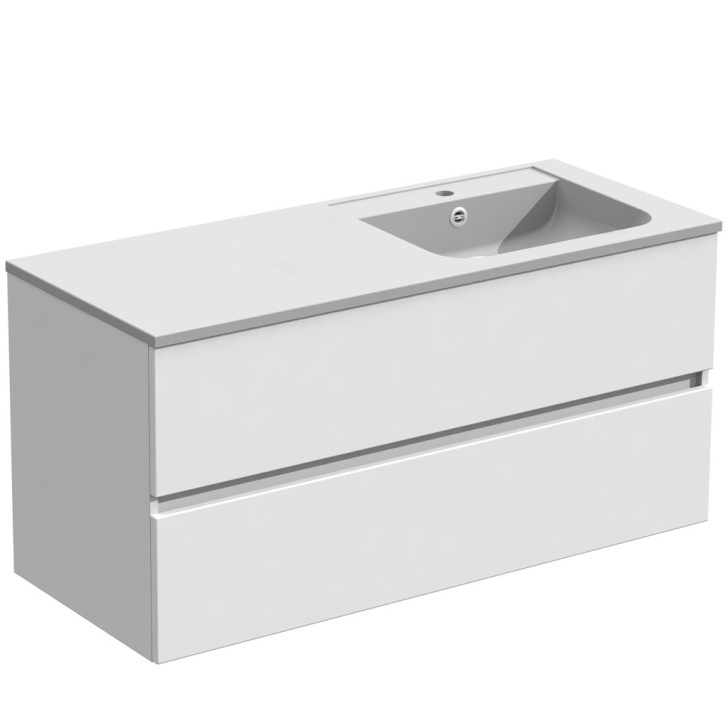 Ketty - Meuble vasque 2 tiroirs sans poignée - KETT1202TD