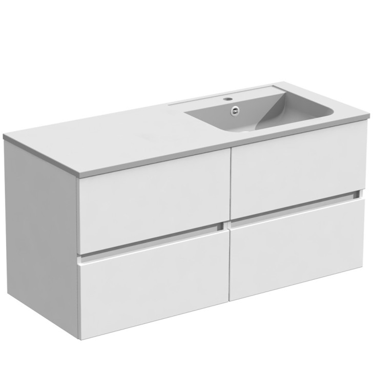 Ketty - Meuble vasque 4 tiroirs sans poignée - KETT1204TD