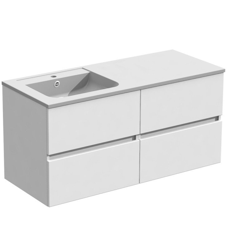 Ketty - Meuble vasque 4 tiroirs sans poignée - KETT1204TG