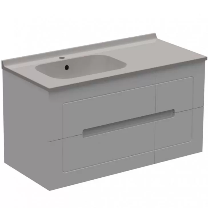  Paname - Meuble vasque à gauche 4 tiroirs - PANA105TG